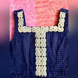 Janie & Jack Navy Gold Dress